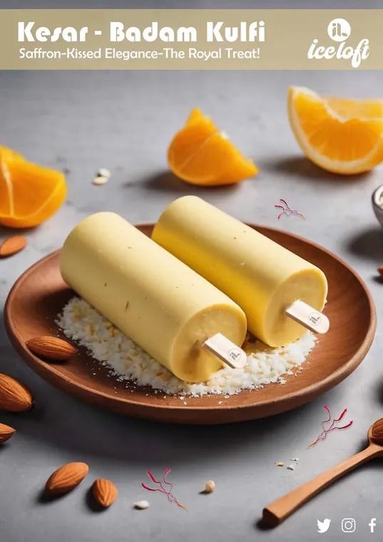 Kesar Badam Kulfi by ICE LOFT